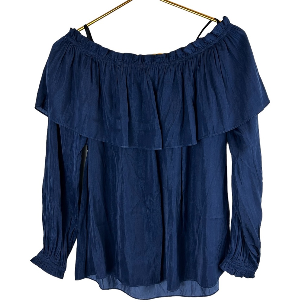 Lilly Pulitzer Dee Strapless Off Shoulder Navy | Color: Blue | Size: M - Picture 7 of 10